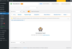Page screenshot: Donations &rarr; Donations