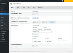 Page screenshot: Donations &rarr; Tools