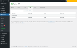 Page screenshot: Donations &rarr; Tools &rarr; API