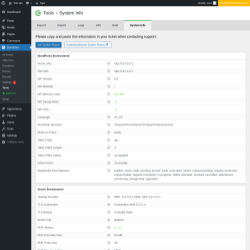 Page screenshot: Donations &rarr; Tools &rarr; System Info