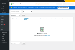Page screenshot: Donations &rarr; All Forms