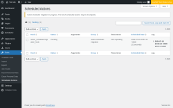 Page screenshot: Tools &rarr; Scheduled Actions