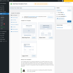 Page screenshot: Donations &rarr; Add Form