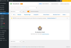 Page screenshot: Donations &rarr; Donations