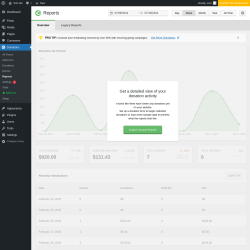 Page screenshot: Donations &rarr; Reports