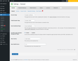 Page screenshot: Donations &rarr; Settings 1