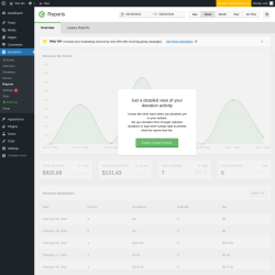Page screenshot: Donations &rarr; Reports