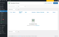 Page screenshot: Donations &rarr; All Forms