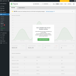 Page screenshot: Donations &rarr; Reports