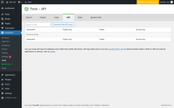 Page screenshot: Donations &rarr; Tools &rarr; API