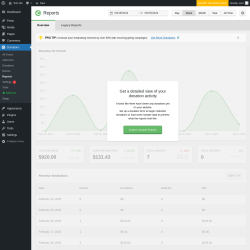 Page screenshot: Donations &rarr; Reports
