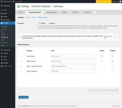 Page screenshot: GiveWP → Settings 1 → Payment Gateways