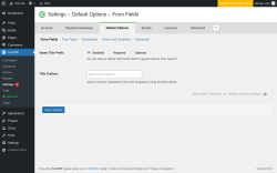 Page screenshot: GiveWP → Settings 1 → Default Options