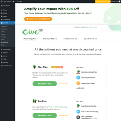 Page screenshot: GiveWP &rarr; Add-ons