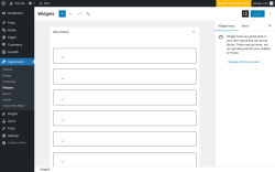 Page screenshot: Widgets &lsaquo; Test site &mdash; WordPress
