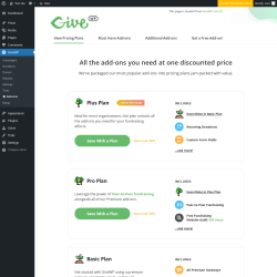 Page screenshot: GiveWP &rarr; Add-ons