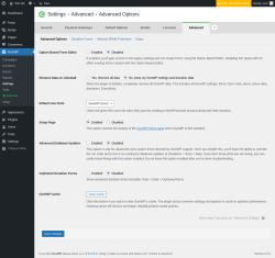 Page screenshot: GiveWP &rarr; Settings &rarr; Advanced