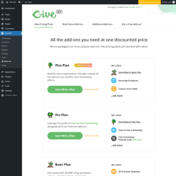 Page screenshot: GiveWP &rarr; Add-ons