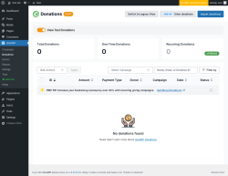Page screenshot: GiveWP &rarr; Donations