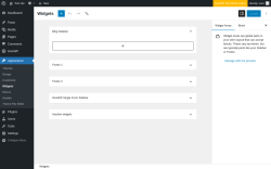 Page screenshot: Widgets &lsaquo; Test site &mdash; WordPress
