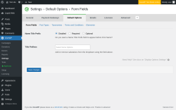 Page screenshot: GiveWP &rarr; Settings &rarr; Default Options