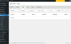 Page screenshot: GiveWP &rarr; Tools &rarr; Logs