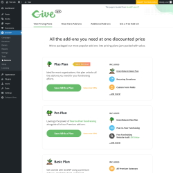 Page screenshot: GiveWP &rarr; Add-ons