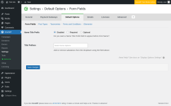 Page screenshot: GiveWP &rarr; Settings &rarr; Default Options