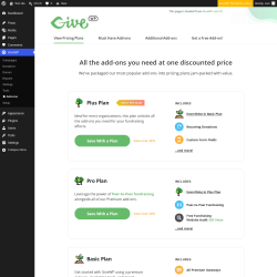 Page screenshot: GiveWP &rarr; Add-ons