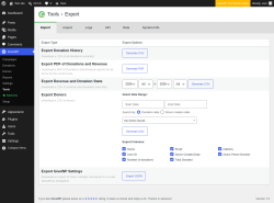 Page screenshot: GiveWP &rarr; Tools