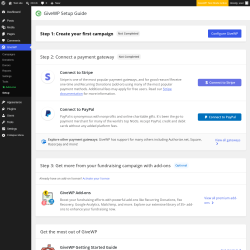 Page screenshot: GiveWP &rarr; Setup