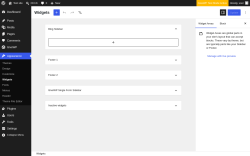 Page screenshot: Widgets &lsaquo; Test site &mdash; WordPress