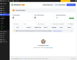 Page screenshot: GiveWP &rarr; Donations