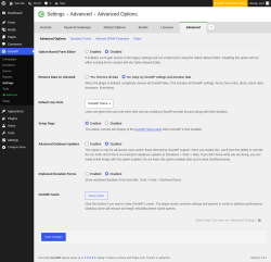 Page screenshot: GiveWP &rarr; Settings &rarr; Advanced