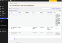 Page screenshot: Tools &rarr; Scheduled Actions