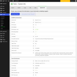 Page screenshot: GiveWP &rarr; Tools &rarr; System Info