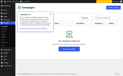 Page screenshot: GiveWP &rarr; Campaigns