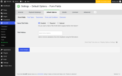 Page screenshot: GiveWP &rarr; Settings &rarr; Default Options