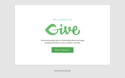 Page screenshot: GiveWP › Onboarding Wizard