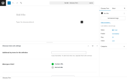 Page screenshot: Glossary Terms → Add New Glossary Term