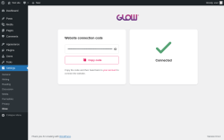 Page screenshot: Settings &rarr; Glow