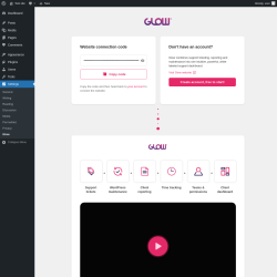 Page screenshot: Settings &rarr; Glow