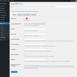 Page screenshot: Settings → Gmail SMTP