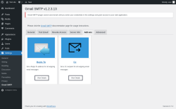 Page screenshot: Settings → Gmail SMTP → Add-ons