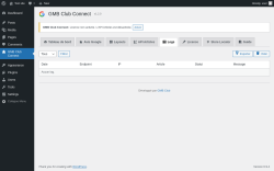 Page screenshot: GMB Club Connect &rarr; 
                     Logs                