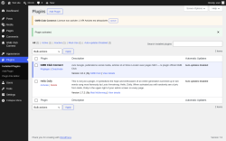 Page screenshot: Plugins &lsaquo; Test site &mdash; WordPress