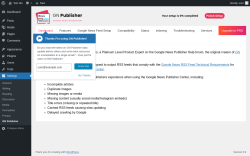 Page screenshot: Settings → GN Publisher