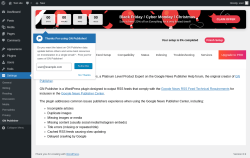 Page screenshot: Settings → GN Publisher