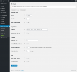 Page screenshot: Go Fetch Jobs → Settings → Jobs