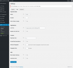 Page screenshot: Go Fetch Jobs → Settings → Jobs